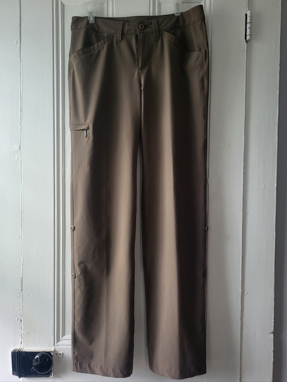 Eddie Bauer brown quick dry hiking pants, US women's size 2
